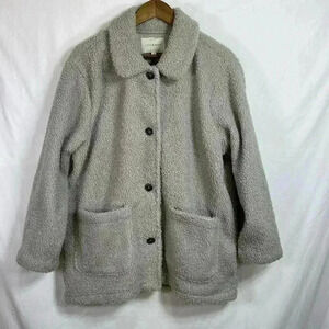 Faux Shearling Lucky Brand Woman’s Jacket, Shacket, Size Large.  NWOT